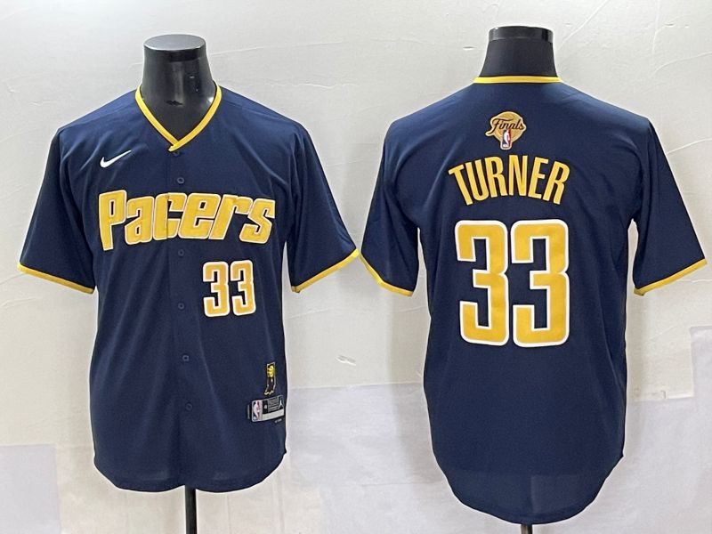 Men 2025 Indiana Pacers #33 Turner Blue Joint Name NBA Jersey style 21->indiana pacers->NBA Jersey